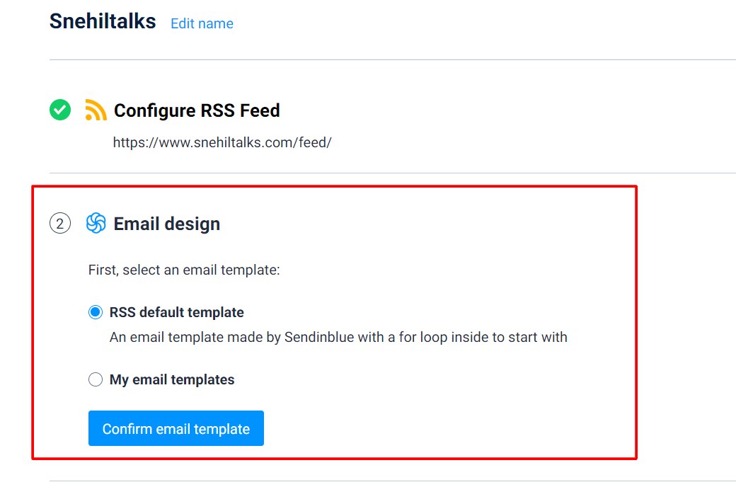 Email design for RSS campaign